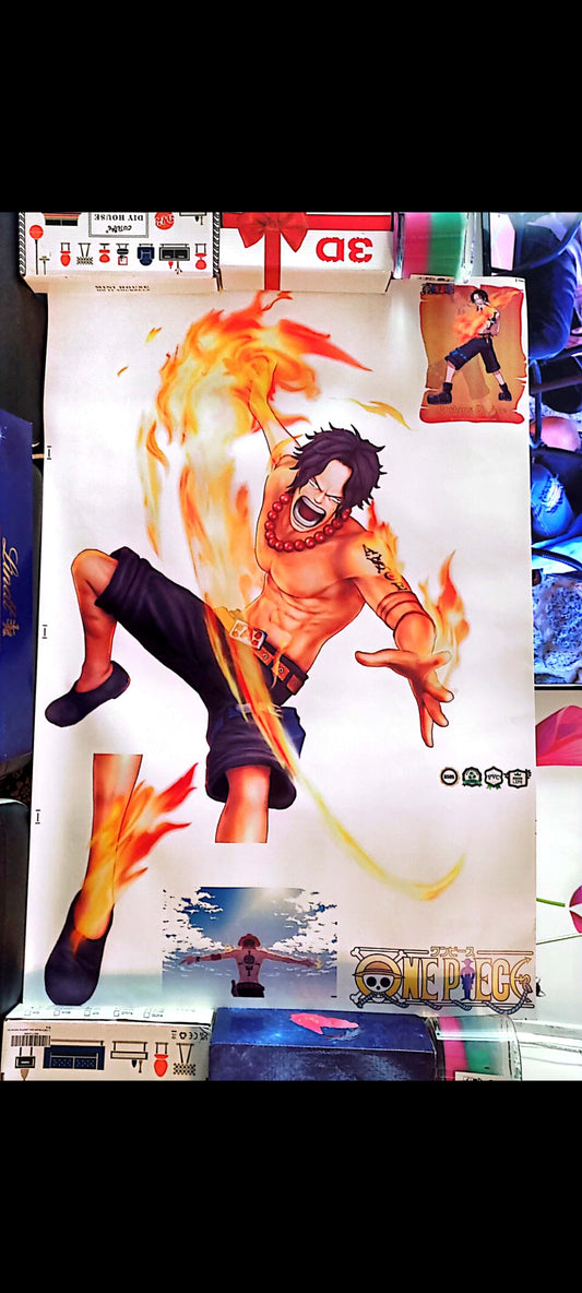 Stickers : One Piece – Sticker mural géant Portgas D. Ace en flammes (90x60 cm) – Décoration murale anime manga – Chambre, gaming, otaku – neuf ? 8