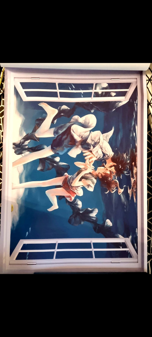 Stickers : Sticker mural Le Voyage de Chihiro – Chihiro & Haku sous l’eau (Studio Ghibli) – Grand format 90x60 cm – Décoration murale chambre, salon, couloir – neuf 8