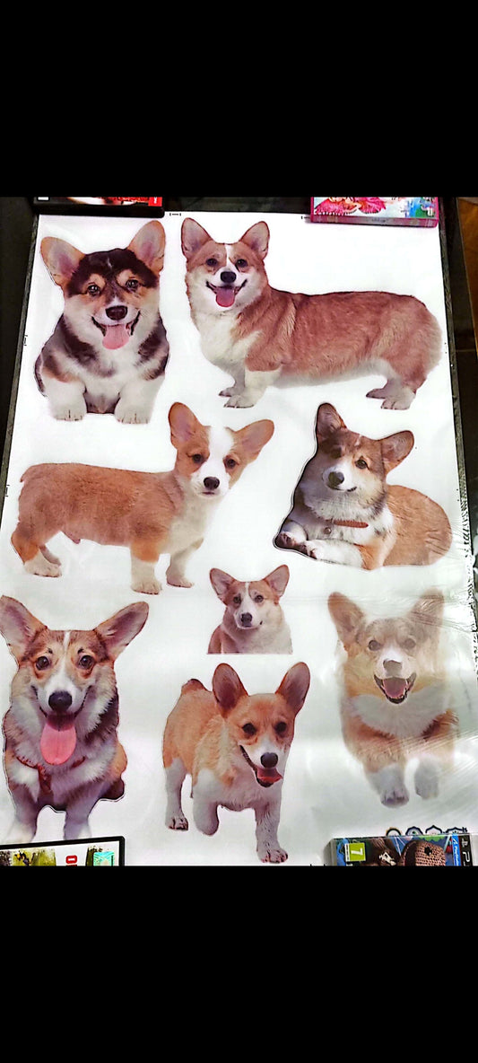 Stickers : Sticker mural Corgi – Chiens adorables – Grand format 90x60 cm – Décoration murale chambre, salon ou bureau – neuf 8
