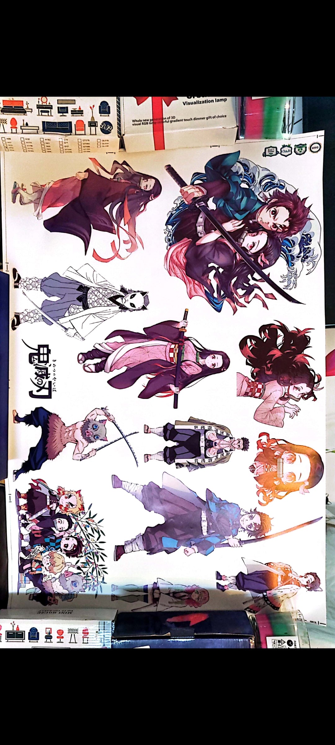 Stickers muraux Demon Slayer – décoration murale géante anime manga, salon chambre couloir – grand format exclusif – neuf 8