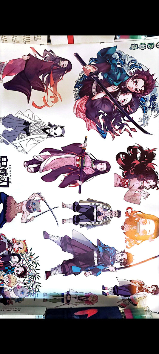 Stickers muraux Demon Slayer – décoration murale géante anime manga, salon chambre couloir – grand format exclusif – neuf 8