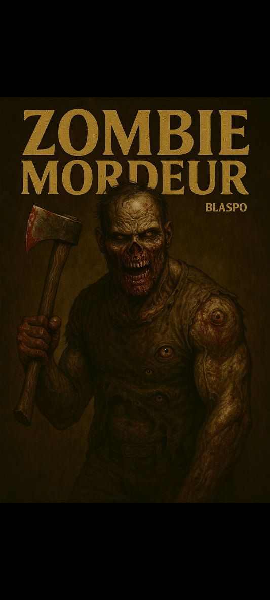 Stickers muraux Zombie MORDEUR – monstre apocalyptique armé, art horrifique réaliste – décoration murale grand format, exclusivité – neuf 8