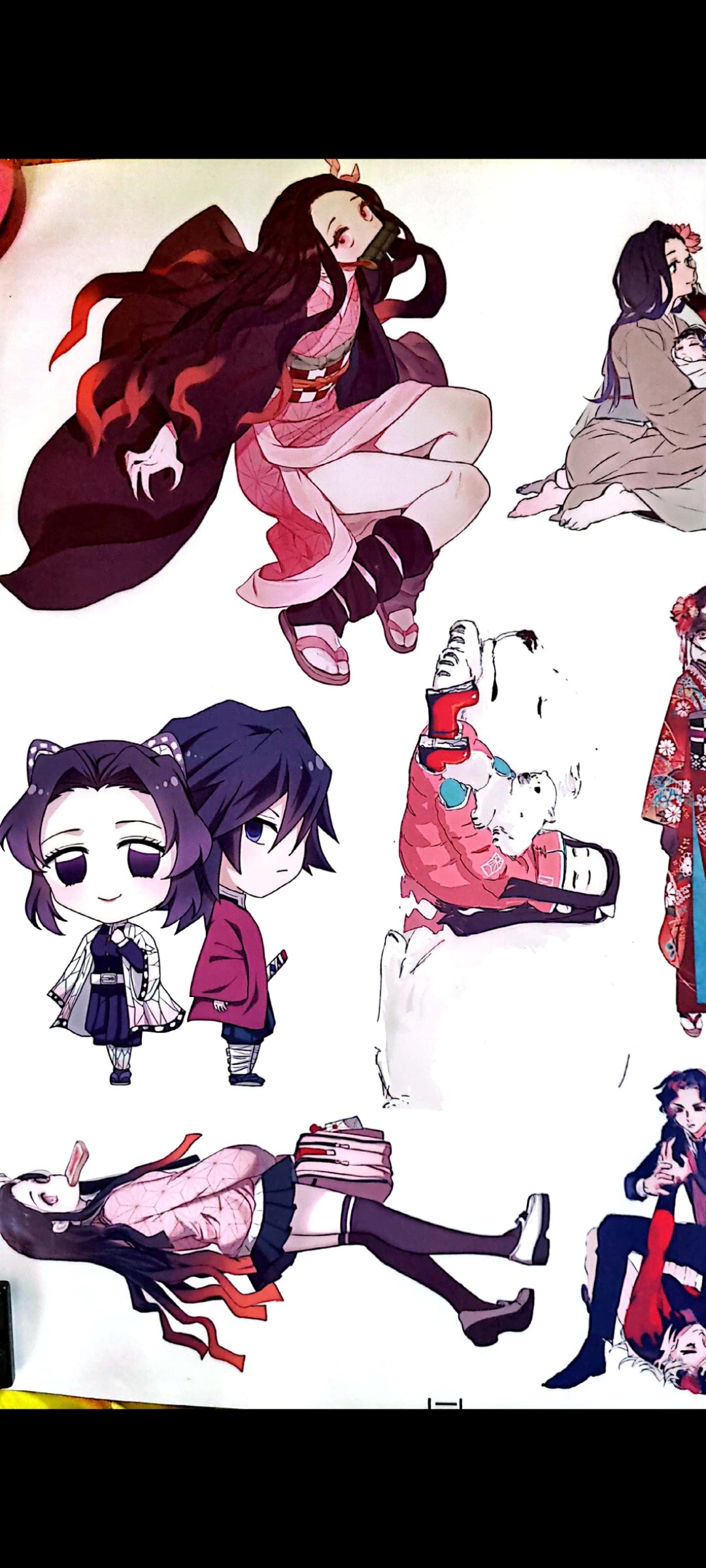 Stickers muraux Demon Slayer – Grand format 90 x 60 cm – Manga, Nezuko, Tanjiro, déco chambre ado, kawaii, exclusif – 8