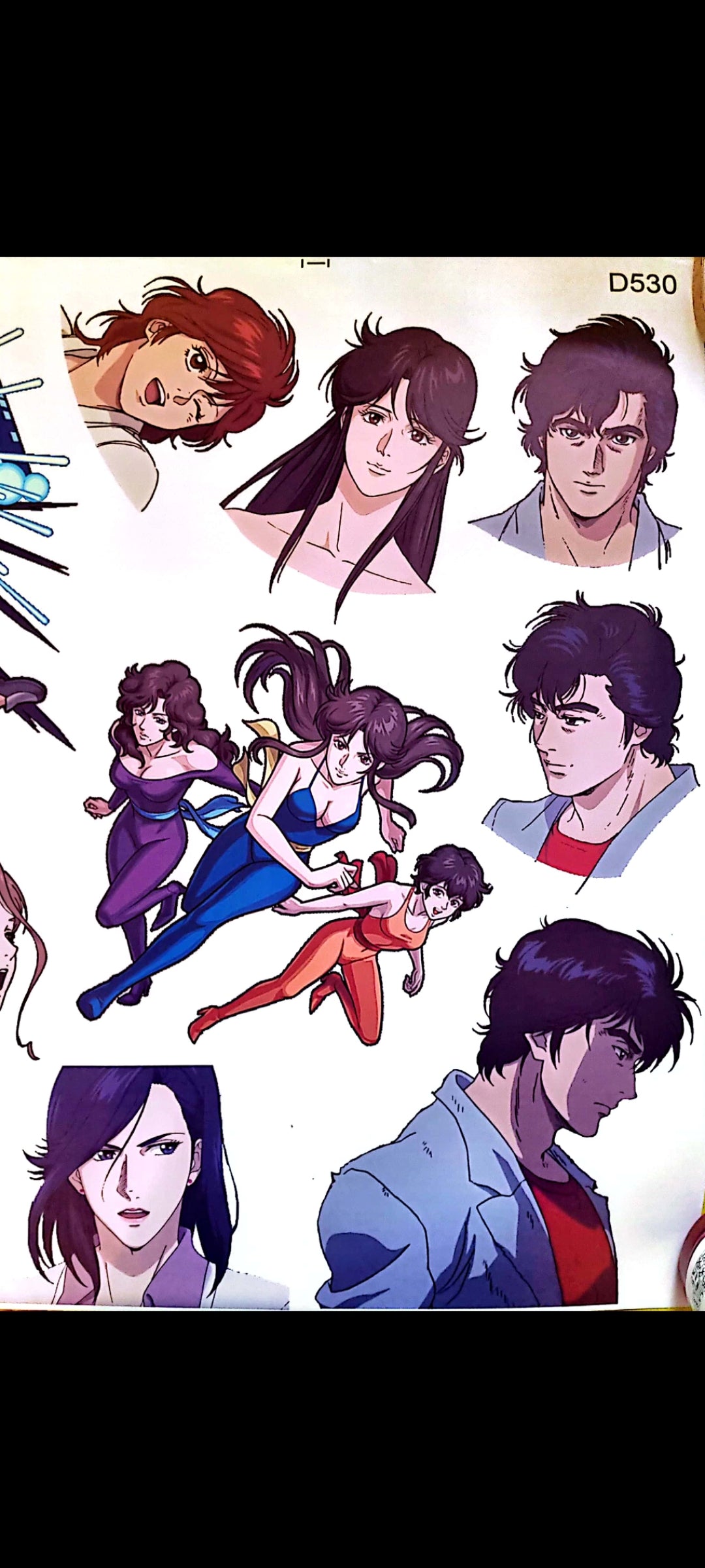 Stickers muraux manga action – Grand format 90x60 cm – décoration murale style City Hunter, chambre ado, art japonais rétro – 8