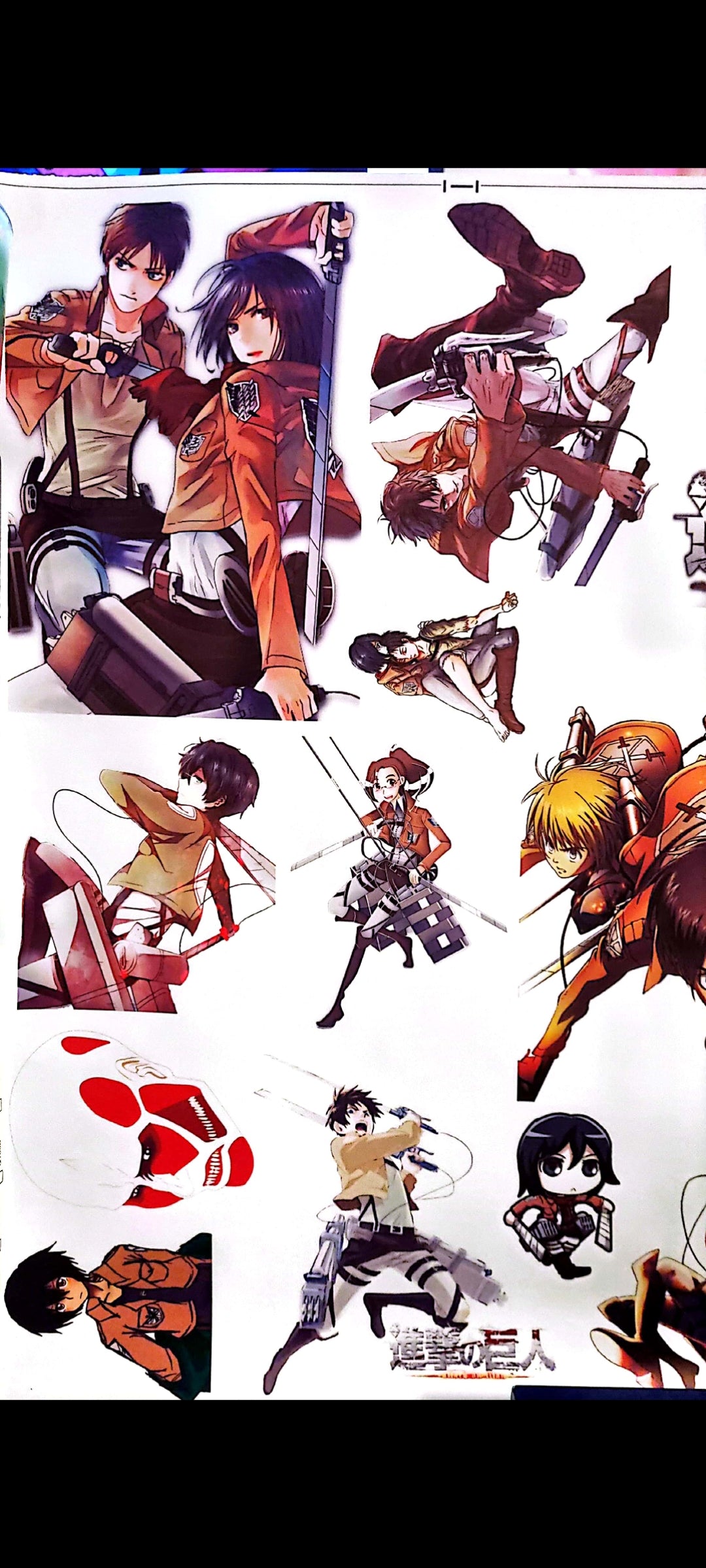 Stickers muraux Attaque des Titans – Grand format 90x60 cm – décoration murale manga épique, chambre ado, animé japonais – 8