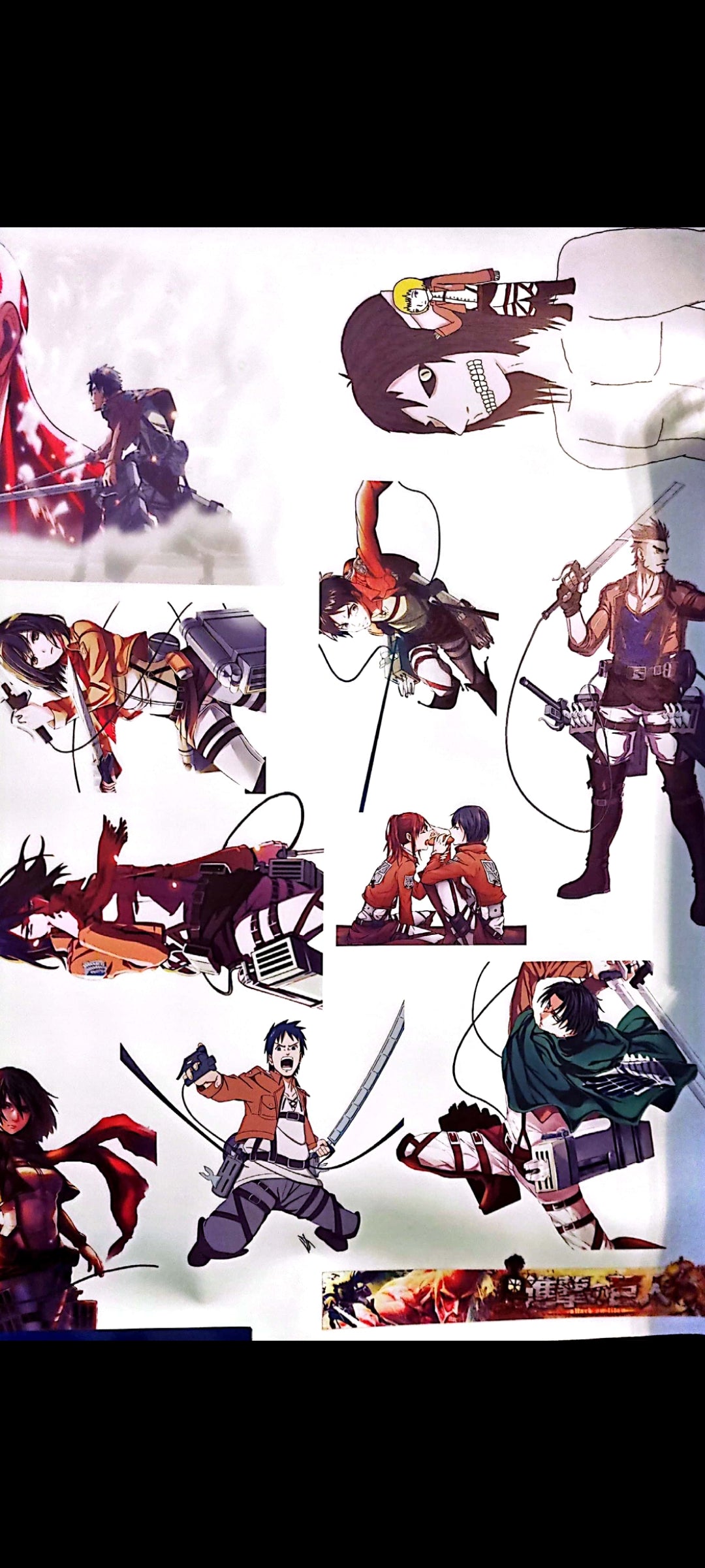 Stickers muraux Attaque des Titans – Grand format 90x60 cm – décoration murale manga épique, chambre ado, animé japonais – 8