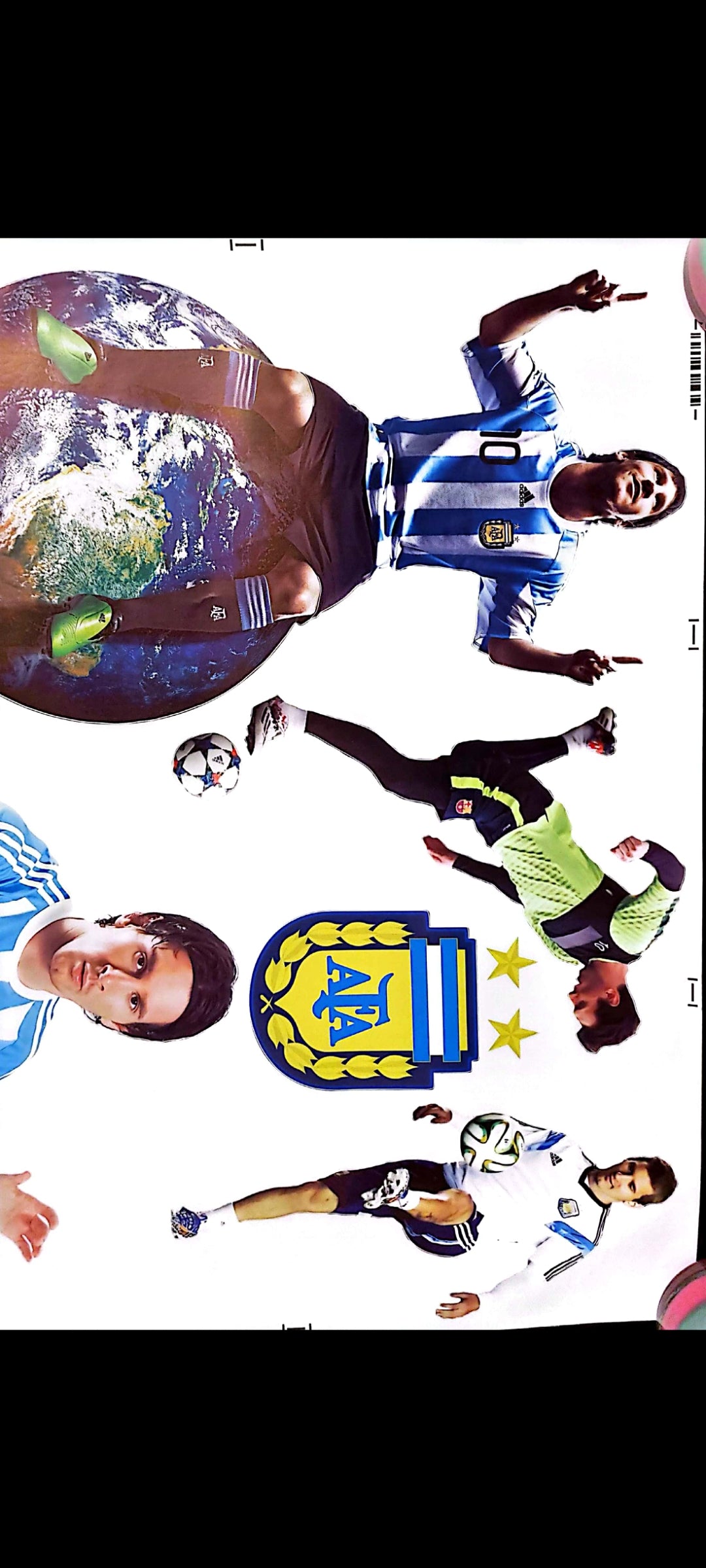 Stickers muraux Lionel Messi – Équipe d’Argentine – Football, sport, chambre garçon, salon, fan de foot – Grand format 90x60 cm – 8