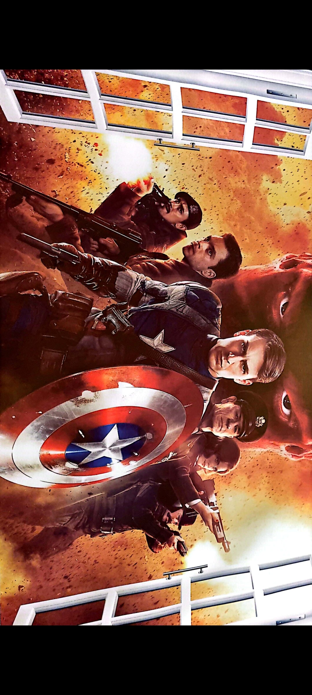 Stickers muraux Captain America – Super-héros, Avengers, Marvel, décoration chambre ado, cinéma, action – Grand format 90x60 cm – 8