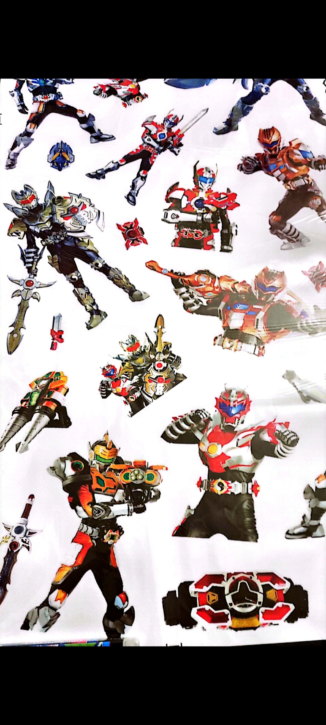 Stickers muraux héros japonais – Kamen Rider – Grand format 90x60 cm – Décoration murale chambre garçon, action, super-héros, guerrier, manga – Mural géant exclusif – 8