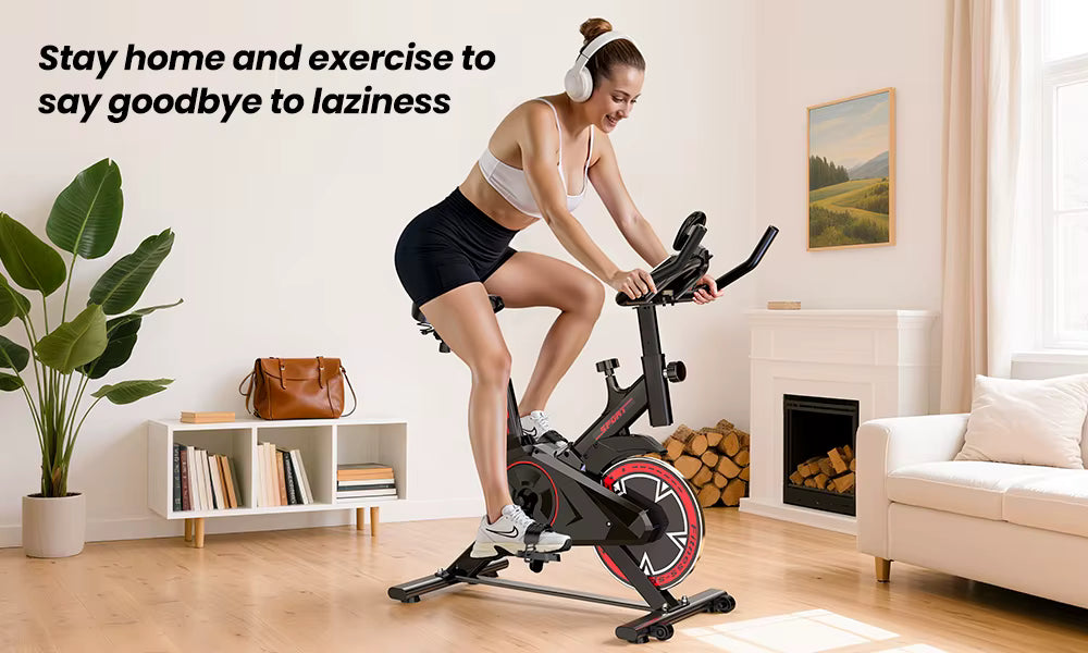 Vélo d’Appartement QK101 – Spinning Silencieux avec Écran LCD – 100 Niveaux de Résistance – Charge 120 kg