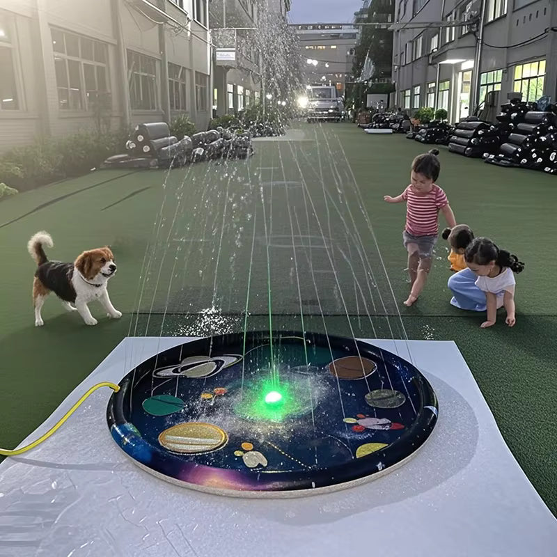Tapis d'Arrosage Aquatique 3-en-1 pour Enfants – Splash Pad 60 Pouces – Aire de Jeux d'Eau Extérieure