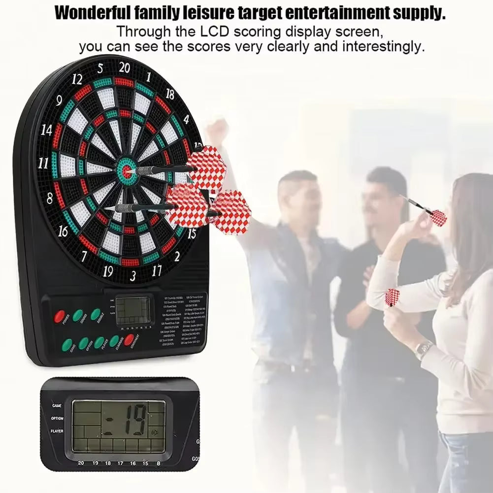 Jeu de Fléchettes Électronique avec Écran LCD – Cible de Fléchettes pour Divertissement Intérieur