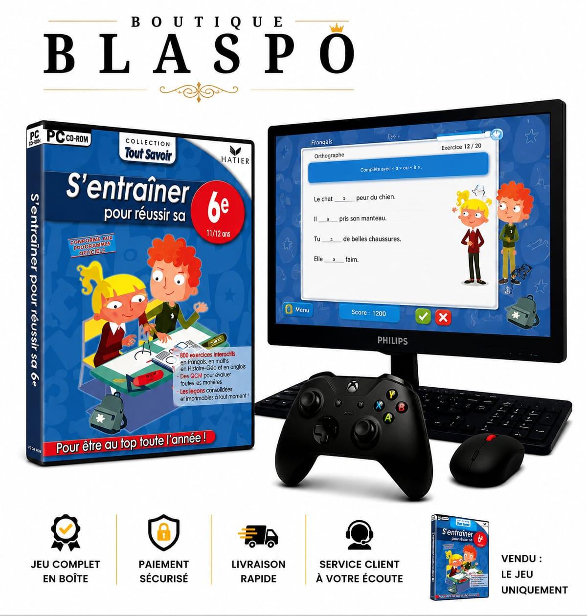 S'Entraîner pour Réussir sa 6e PC CD-ROM Hatier Collection Tout Savoir Logiciel Éducatif Français