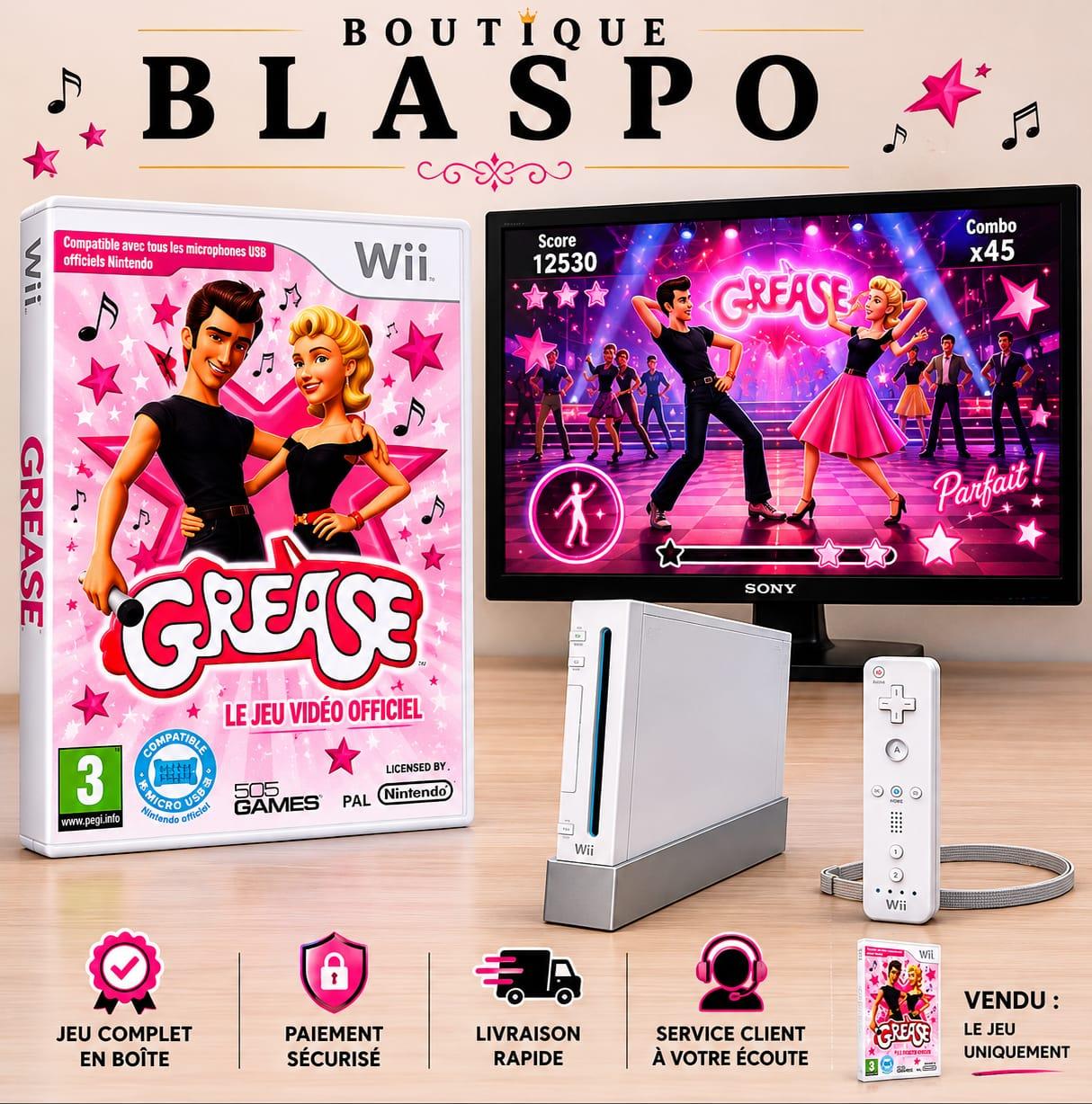 Grease Le Jeu Vidéo Officiel Wii Jeu de Danse et Karaoké PAL Français
