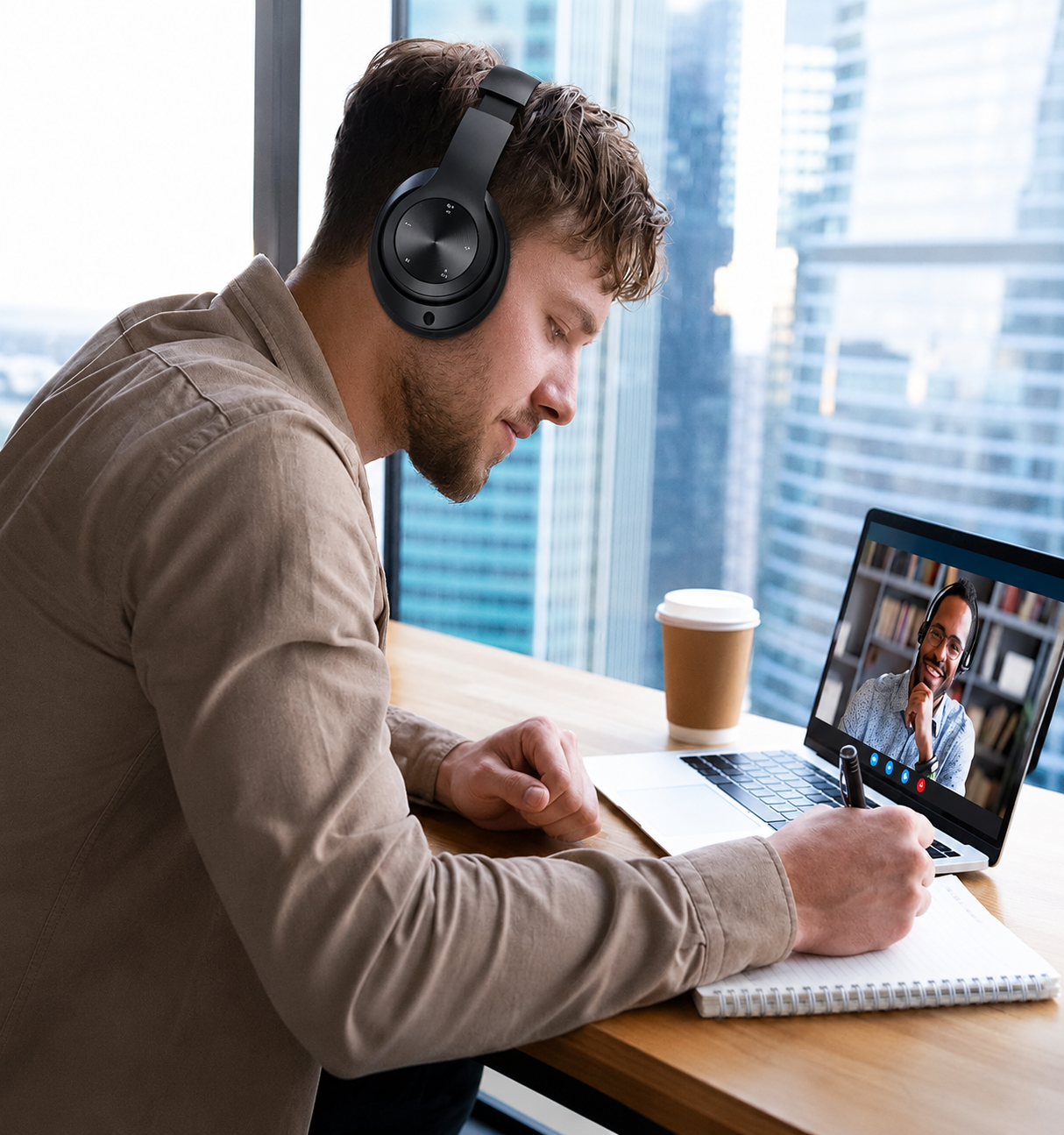 Casque Bluetooth 5.3 Sans Fil Pliable – HiFi Over Ear, Micro HD, Carte TF, Radio FM, Noir