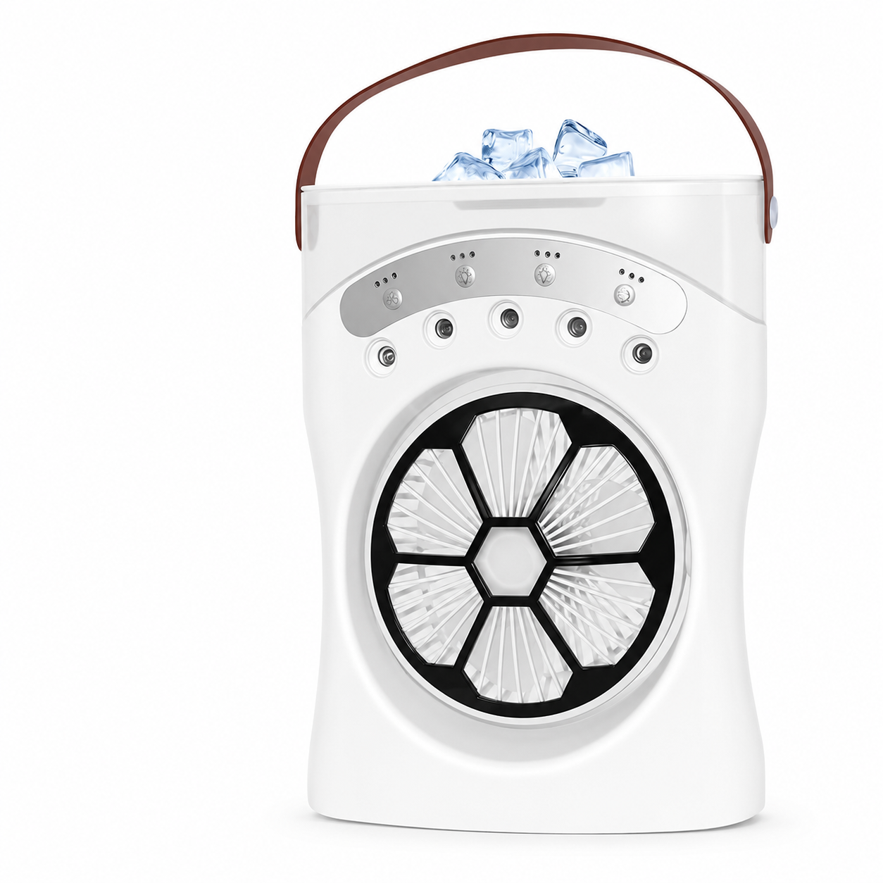 Mini Climatiseur Portable 3 en 1 USB – Refroidisseur d'Air, Humidificateur et Ventilateur Silencieux avec Réservoir 550 ml, Rotation 180°, 3 Vitesses, Veilleuse LED
