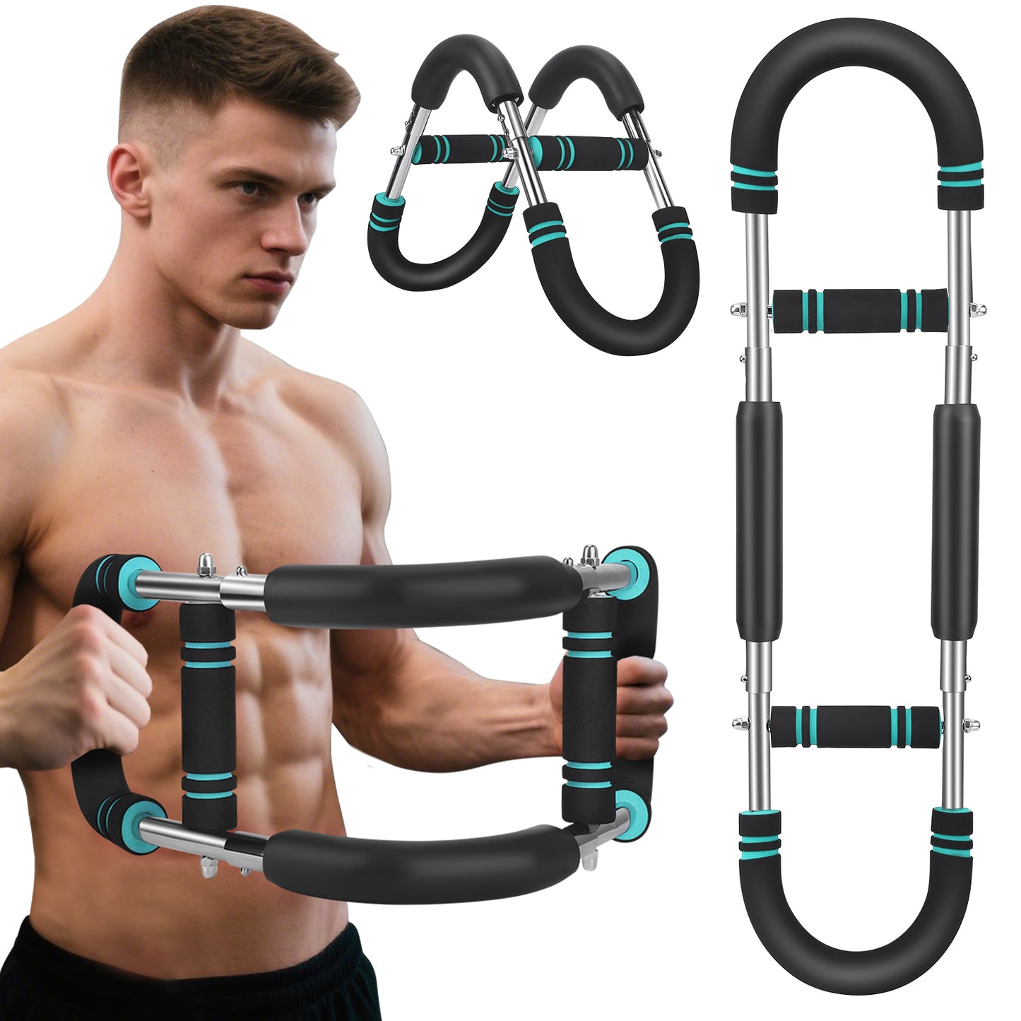 Entraîneur Bras Twister 20-60Kg – Appareil Musculation Poitrine Réglable – Ressort Résistance Fitness