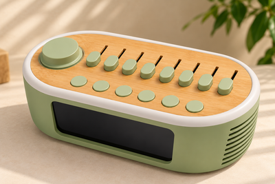 Réveil Méditation Bluetooth – Sons Relaxants, Bruits Blancs, Veilleuse Zen & Aide au Sommeil – Horloge Numérique Anti-Stress