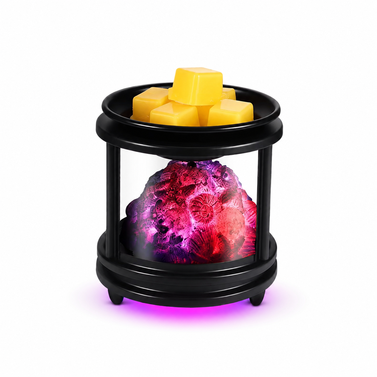 Chauffe-Cire Électrique pour Fondants Parfumés et Huiles Essentielles | Brûleur de Cire Décoratif avec Effet Feu de Bois pour Maison et Chambre