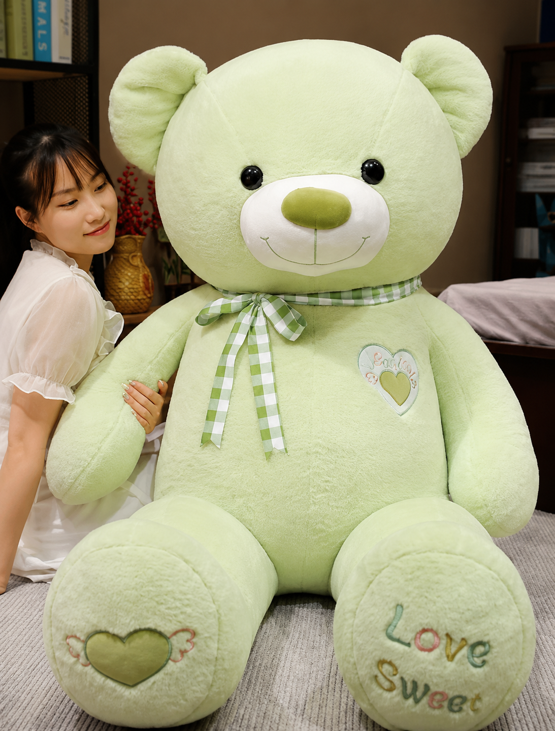 Ours en Peluche Géant 100 cm – Coussin XXL Ultra Doux | Cadeau Anniversaire, Saint-Valentin, Noël