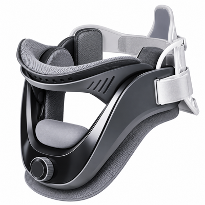 Adjustable Inflatable Cervical Corrector with Airbag – Relaxation & Cervical Relief – Neck Massage Home & Office – Black