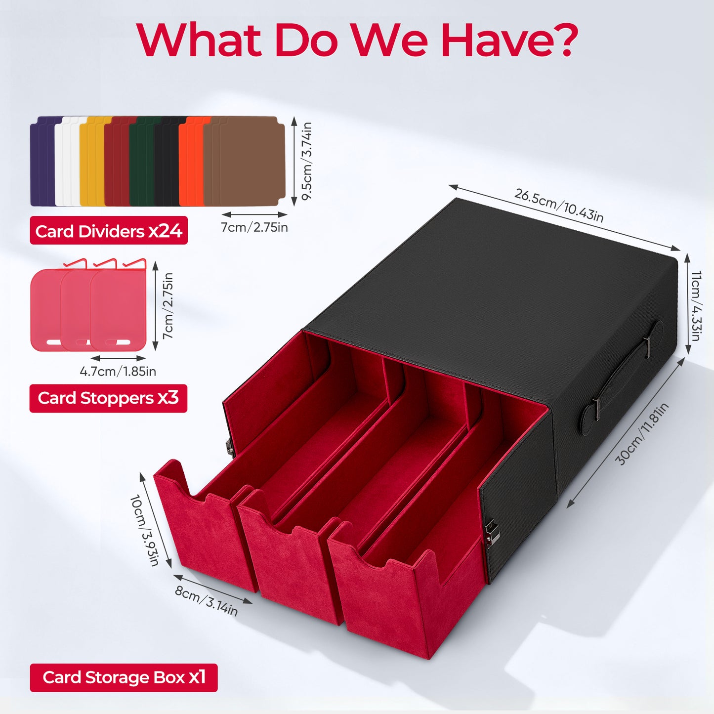 Boîte de Rangement Cartes de Jeu 2400+ Cartes – Étui Porte-Cartes en Similicuir avec Fermeture Magnétique – Organiseur Cartes Collection TCG