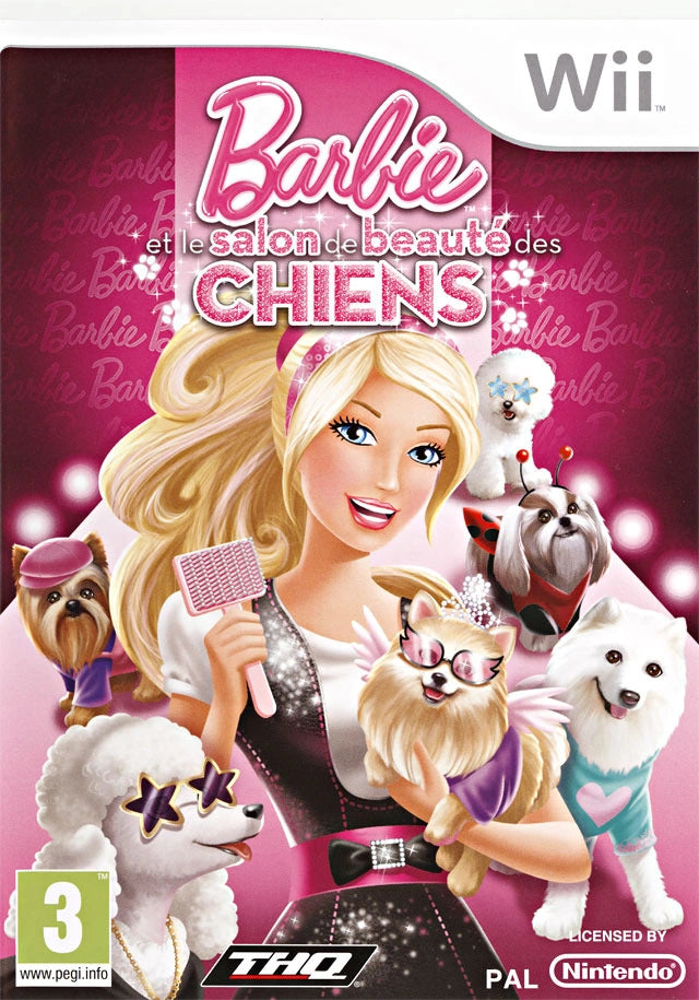 jeu wii barbie et le salon de beaute des chiens