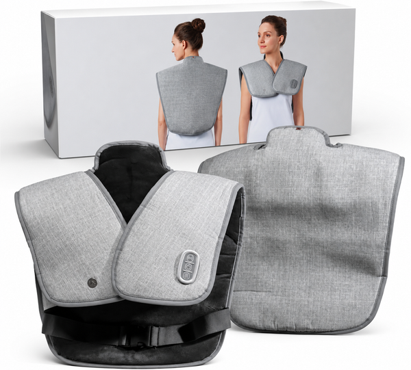 Coussin Massant Chauffant Nuque, Épaules & Dos – 5 Modes de Massage, Thérapie Chauffante, Relaxation Anti-Stress Maison & Bureau