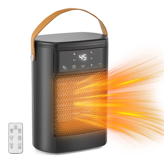 Radiateur Soufflant Électrique 1500W avec Télécommande – 3 Modes de Chauffage – Chauffage d’Appoint Silencieux