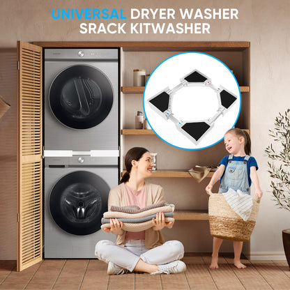 Universal Washing Machine and Tumble Dryer Stacking Kit – Support with Ratchet Straps 45-86 cm