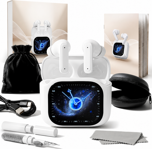 Écouteurs Bluetooth 5.4 Traducteur Vocal IA – 158 Langues – ANC – Écran Tactile – Boîtier Intelligent – Android & iPhone