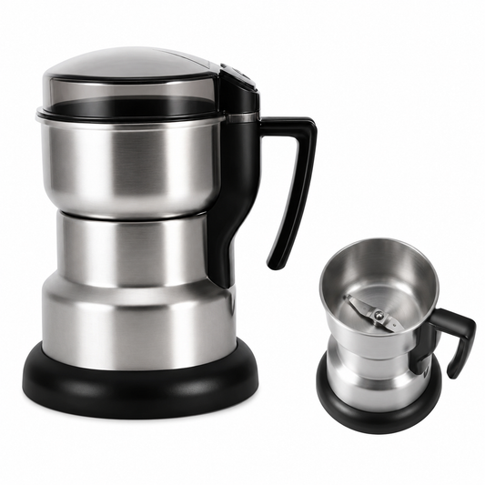 Moulin à Café Électrique 400W en Acier Inoxydable – Broyeur à Épices, Graines, Herbes et Café, Grande Capacité