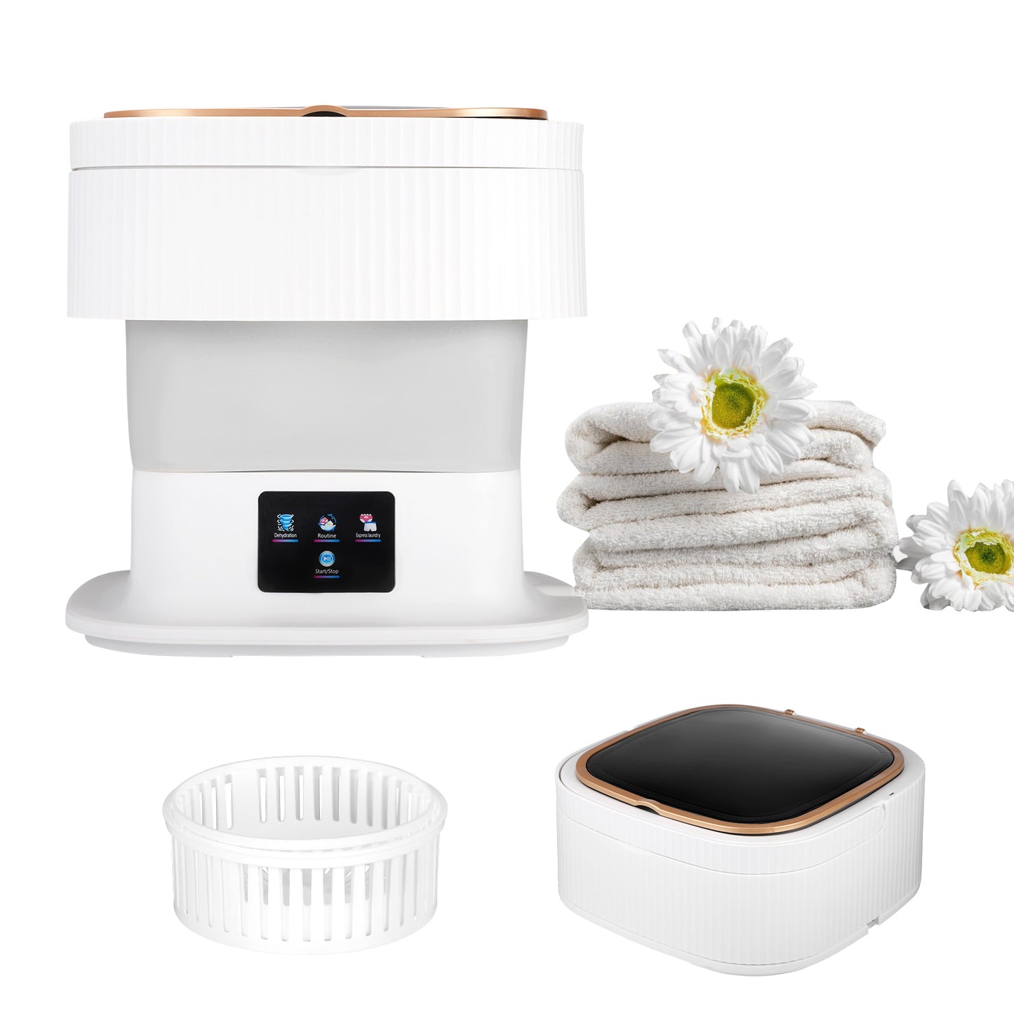 Mini Lave-Linge Portable Pliable 10 L – Machine à Laver avec Panier d’Essorage pour Sous-Vêtements