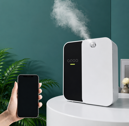 Diffuseur de Parfum Professionnel Bluetooth 1000 m³ – Huiles Essentielles Programmable – Maison, Hôtel, Bureau & Commerce – Blanc