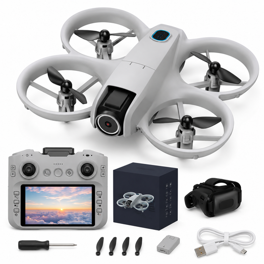 Mini Drone GT3 avec Caméra WiFi FPV – Maintien d'Altitude, Télécommande Écran, Décollage/Atterrissage Auto