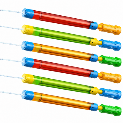 Set of 6 Large Capacity Water Guns – Long Range | Water Games for Pool, Beach, and Garden | Assorted Colors