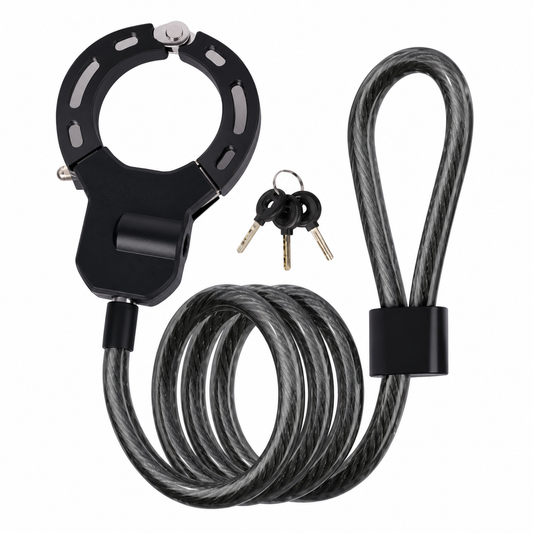 Antivol Trottinette Électrique & Vélo – Câble Acier + Verrou à Clé – Cadenas Portable