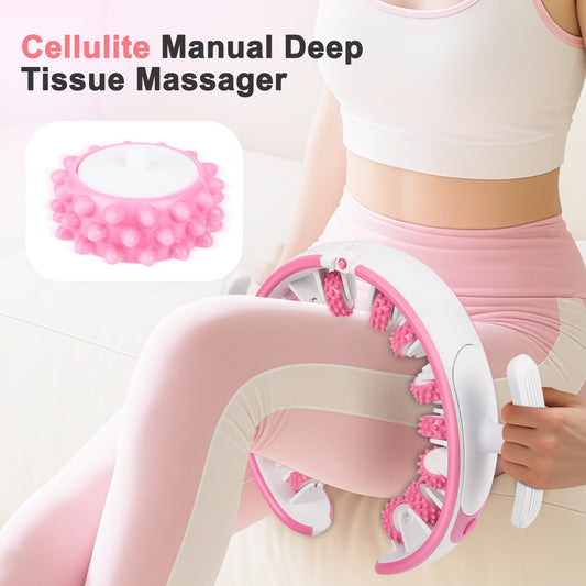 Rouleau de Massage Anti-Cellulite pour Jambes – Masseur Musculaire Manuel Multifonction