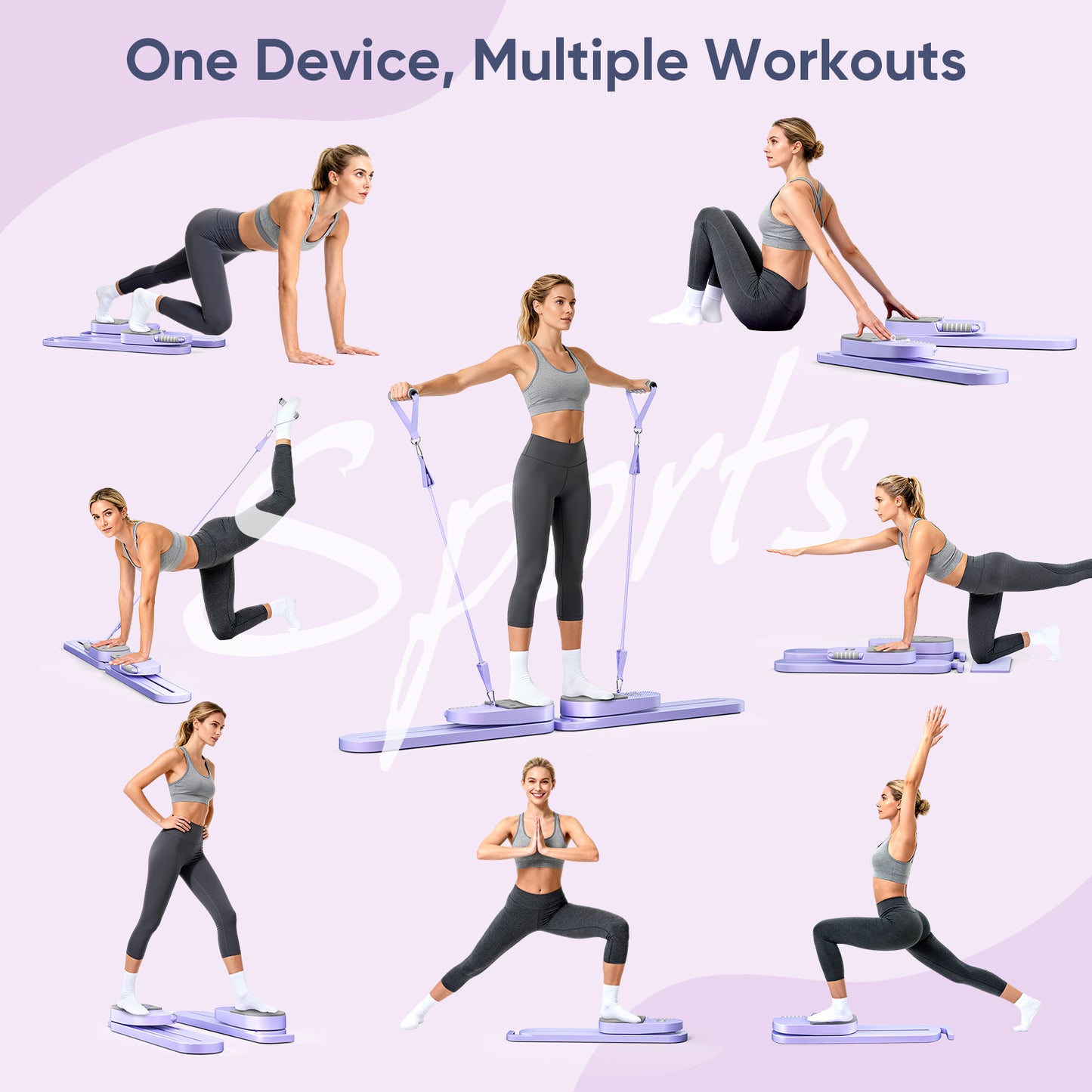 Planche d’Exercice Abdominale Multifonctionnelle avec Résistance à Rebond – Entraîneur de Musculation à Domicile pour Abdominaux, Bras et Jambes