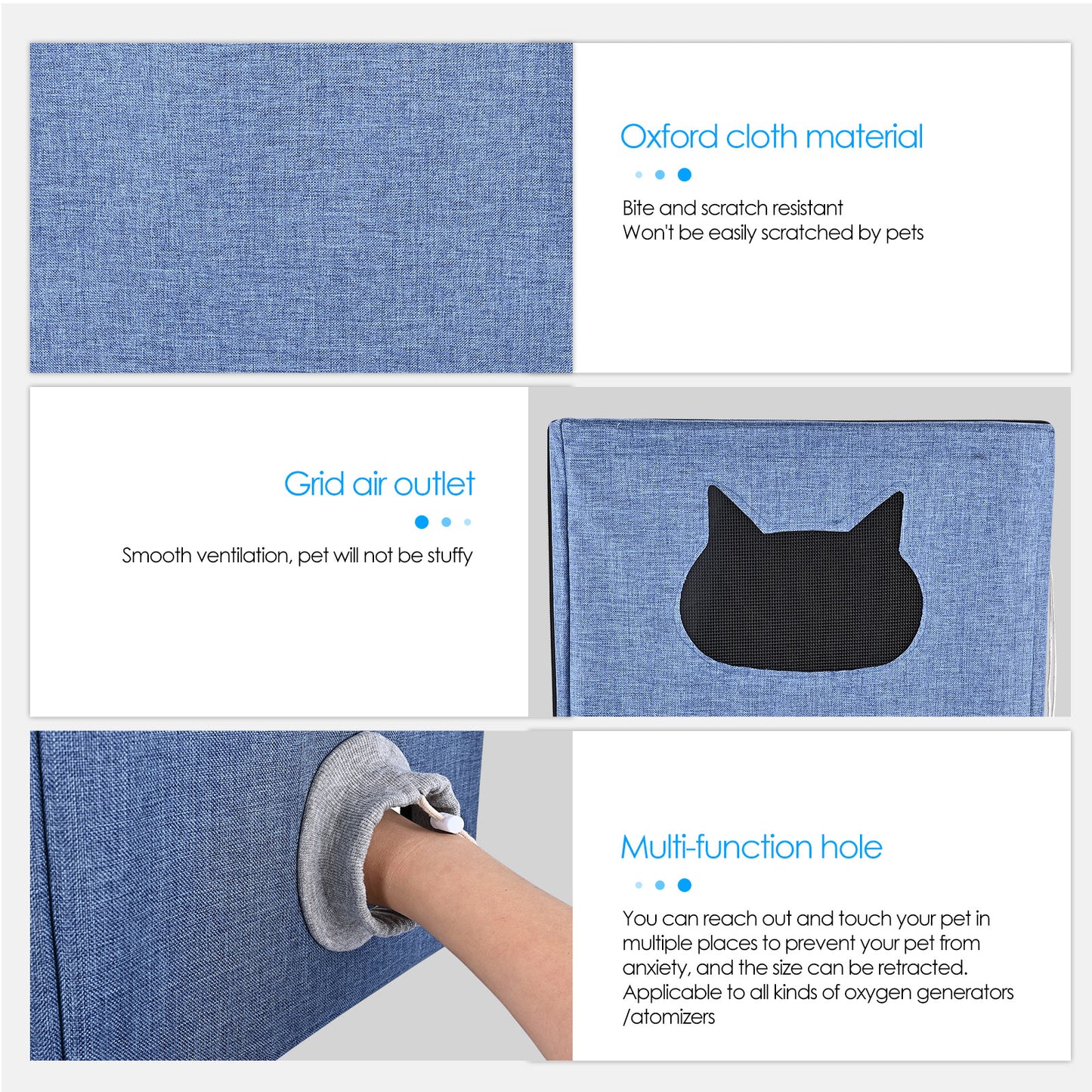 Cage Oxygène Animaux 100L – Tente Atomisation Vétérinaire Pliable – Soins Respiratoires Chien Chat