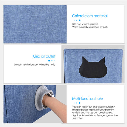 Cage Oxygène Animaux 100L – Tente Atomisation Vétérinaire Pliable – Soins Respiratoires Chien Chat