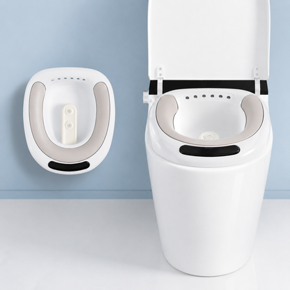 Bain de Siège Électrique pour WC avec Fonction Bidet, Jets d’Eau et Commande Numérique – Bassin d’Hygiène Intime pour Adulte – Blanc