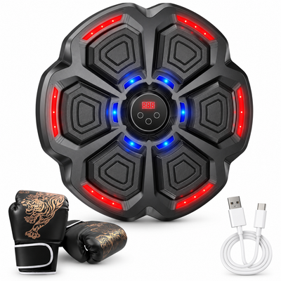 Cible de Frappe Murale LED Interactive – Entraînement Boxe, Fitness & Réflexe – Rechargeable – Sport à Domicile