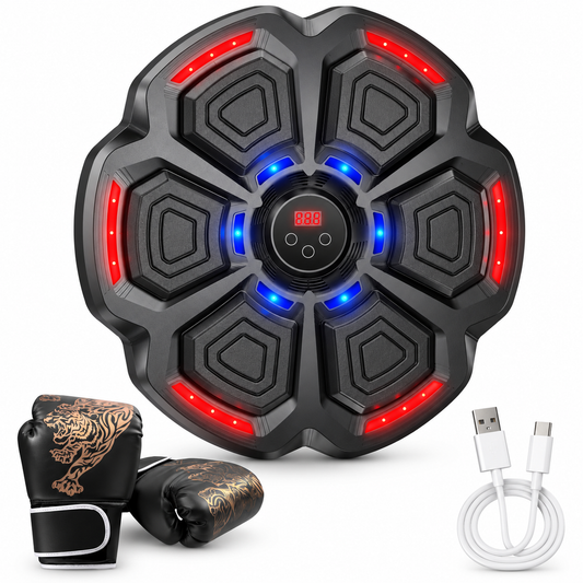 Cible de Frappe Murale LED Interactive – Entraînement Boxe, Fitness & Réflexe – Rechargeable – Sport à Domicile