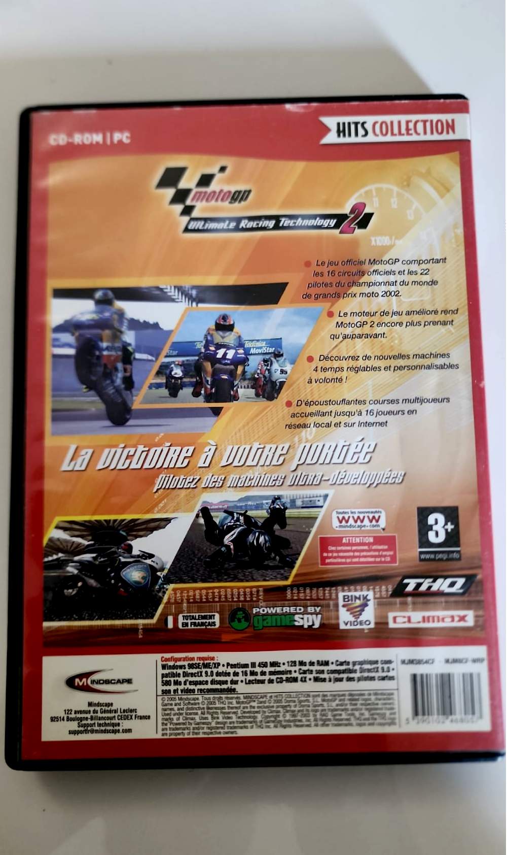 MotoGP Ultimate Racing Technology 2 – Jeu PC / PS2 – Simulation Course Moto – Hits Collection – Windows