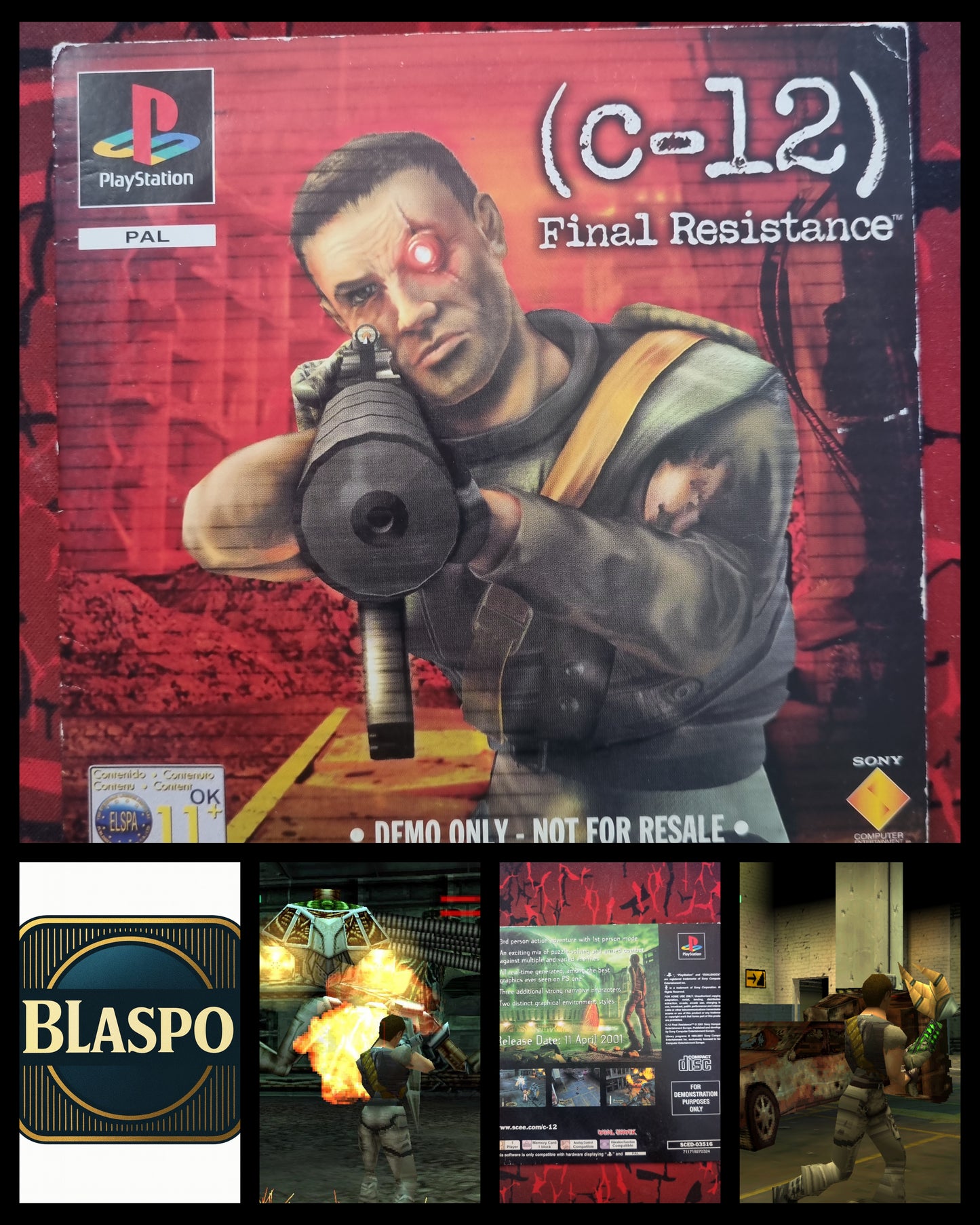 Jeu PS1 C-12 Final Resistance Demo Only PAL – Jeu d’Action Aventure PlayStation 1 Rare Version Démo