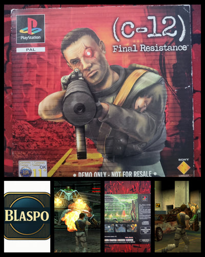 Jeu PS1 C-12 Final Resistance Demo Only PAL – Jeu d’Action Aventure PlayStation 1 Rare Version Démo