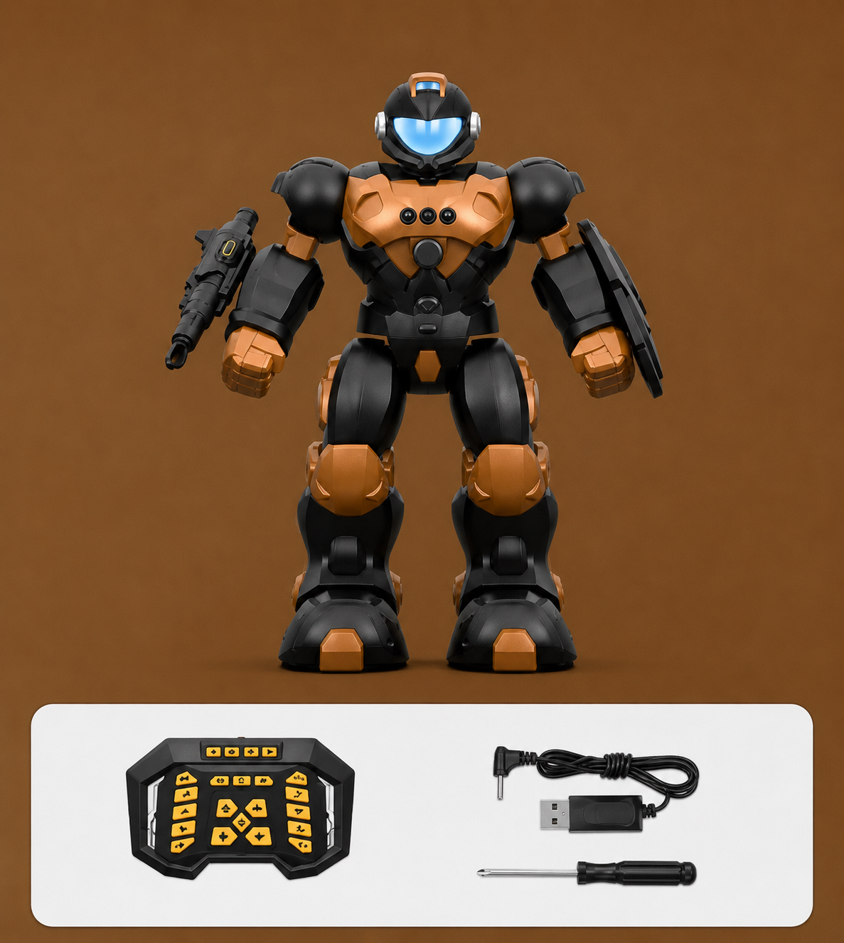 Robot Télécommandé Intelligent pour Enfants – Robot RC Programmable avec LED, Sons, Contrôle Gestuel et Télécommande – Jouet Éducatif Rechargeable – Cadeau Anniversaire Noël