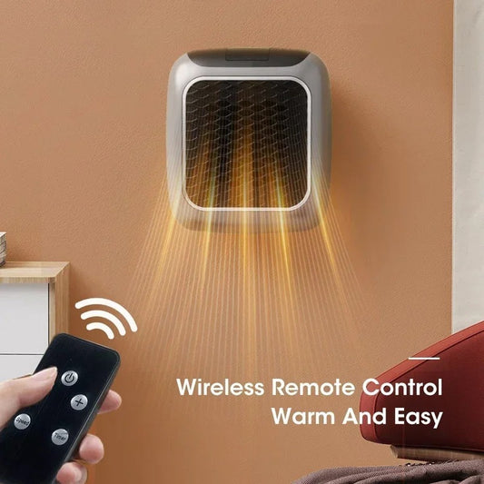 Mini Radiateur Électrique Mural Enfichable – Chauffage Compact avec Thermostat pour Chambre