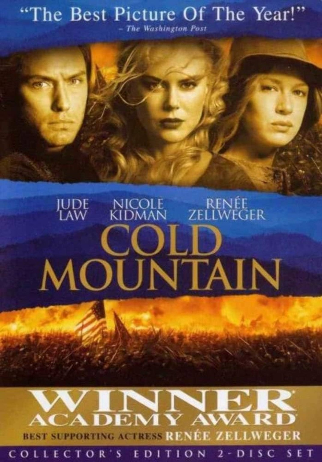 DVD Cold Mountain (Film Drame Historique – VO Anglais – Zone 2 – Jude Law, Nicole Kidman, Renée Zellweger)